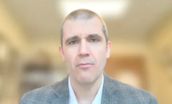 Kelly L. Stratton, MD, FACS, answers a question during a Zoom interview