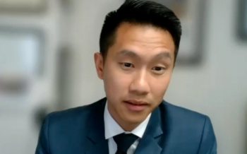 Randall A. Lee, MD, answers a question during a Zoom video interview