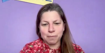 Amanda C. North, MD, answers a question during a Zoom video interview