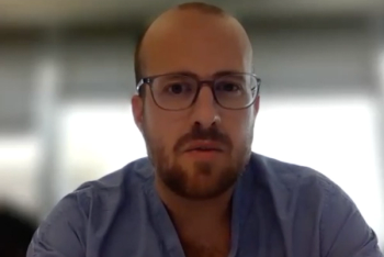 Glenn T. Werneburg, MD, PhD, answers a question during a Zoom video interview