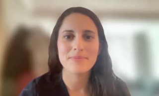 Alexandra Tabakin, MD, answers a question during a Zoom video interview