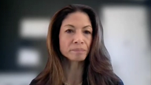 Karyn S. Eilber, MD, answers a question during a Zoom video interview