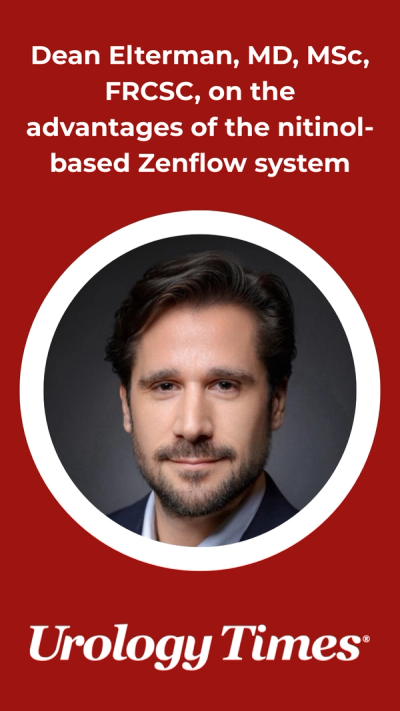 Dean Elterman, MD, MSc, FRCSC, on the advantages of the nitinol-based Zenflow system