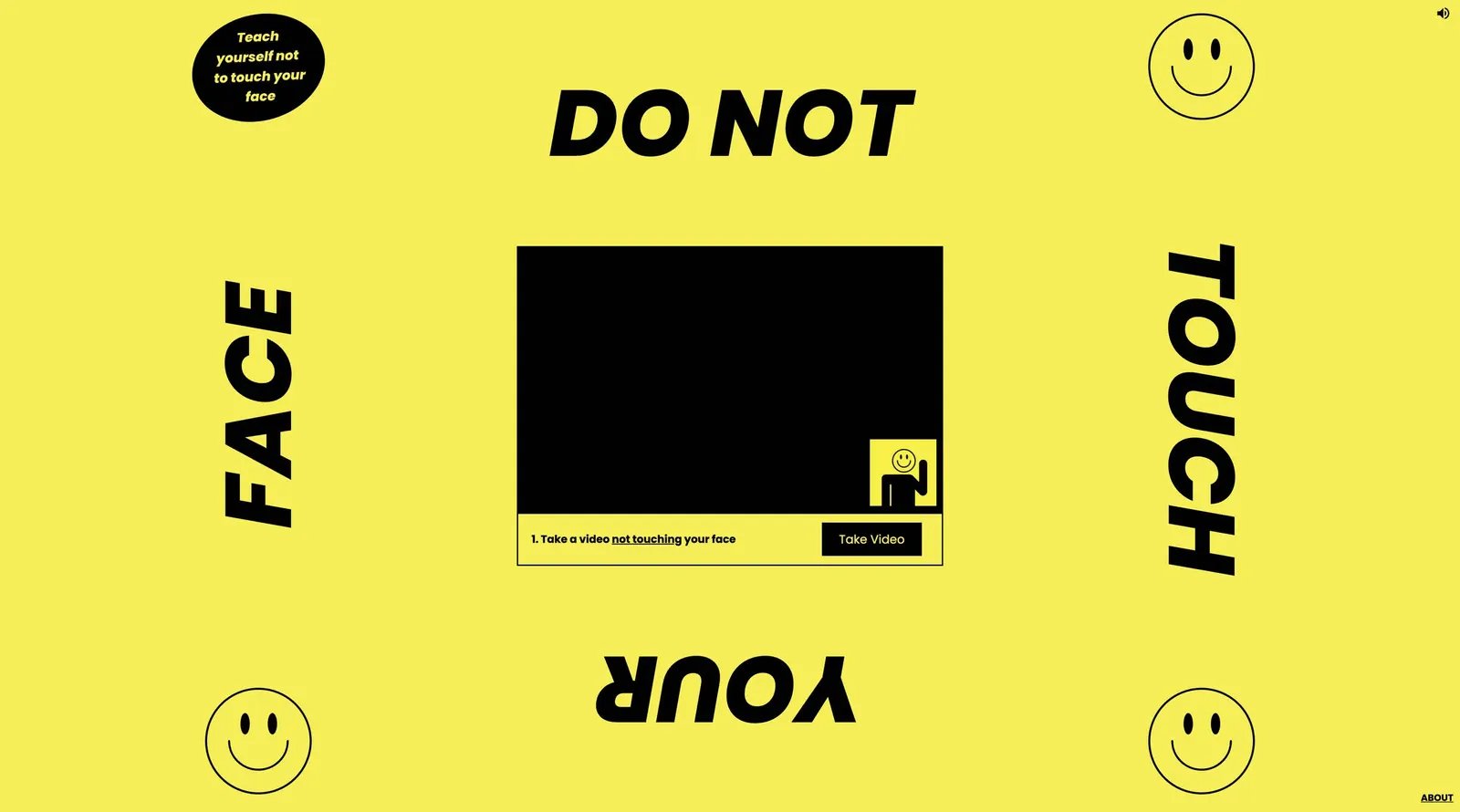 donottouchyourface.com: The visual rebellion of the 2000s combines with millennial design patterns.