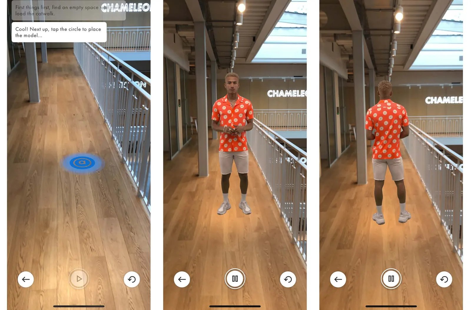 A catwalk show anywhere: Virtual catwalk