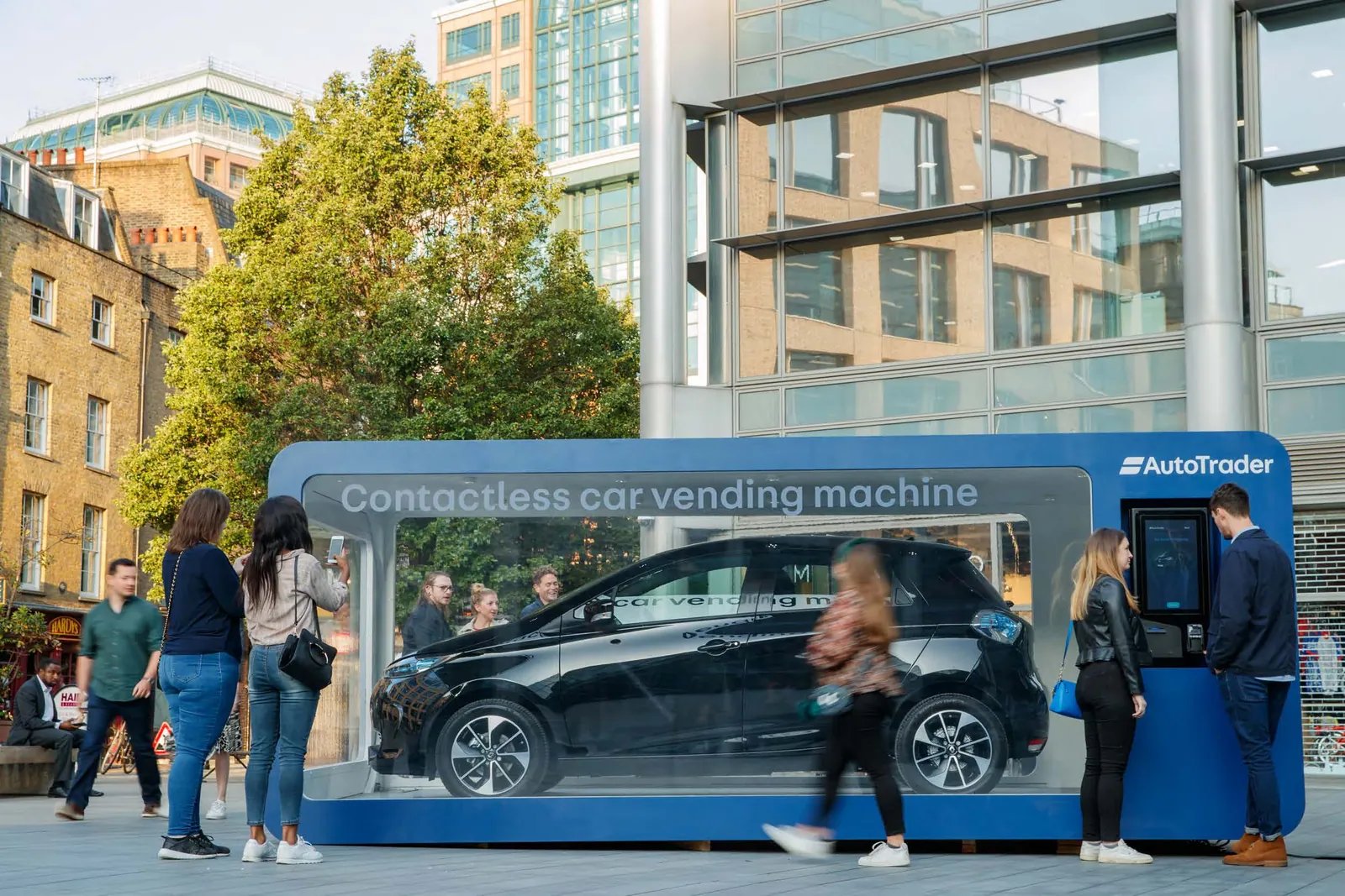 Car vending machines: Auto Trader launches the first car vending machine in London.