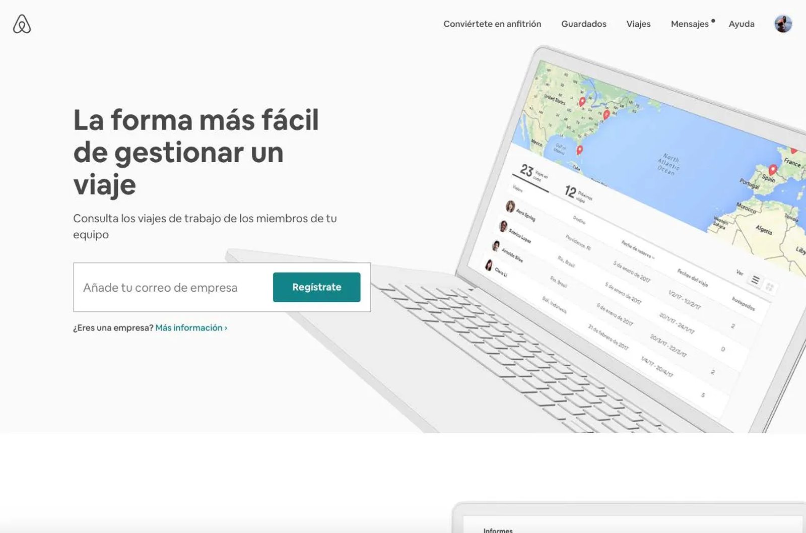 Airbnb: La nueva web apuesta por tonos claros, líneas sencillas, texto grande y simplicidad.