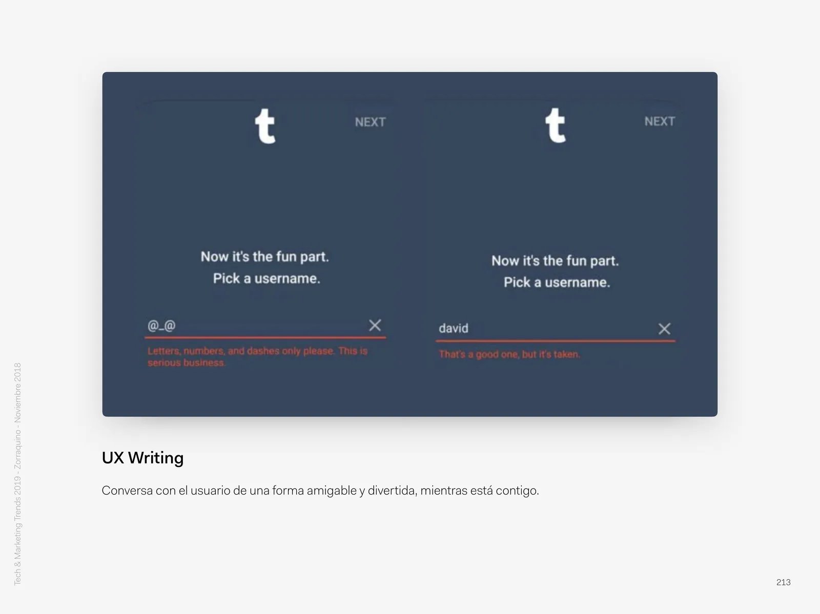 Microcopy: It talks to users in a friendly, fun way while they are with you.