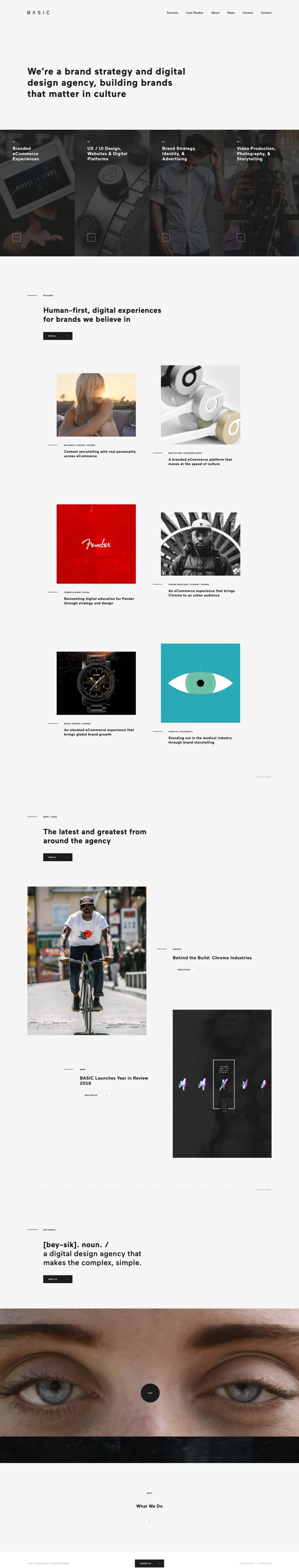 Basic: Simplicity in design and navigation