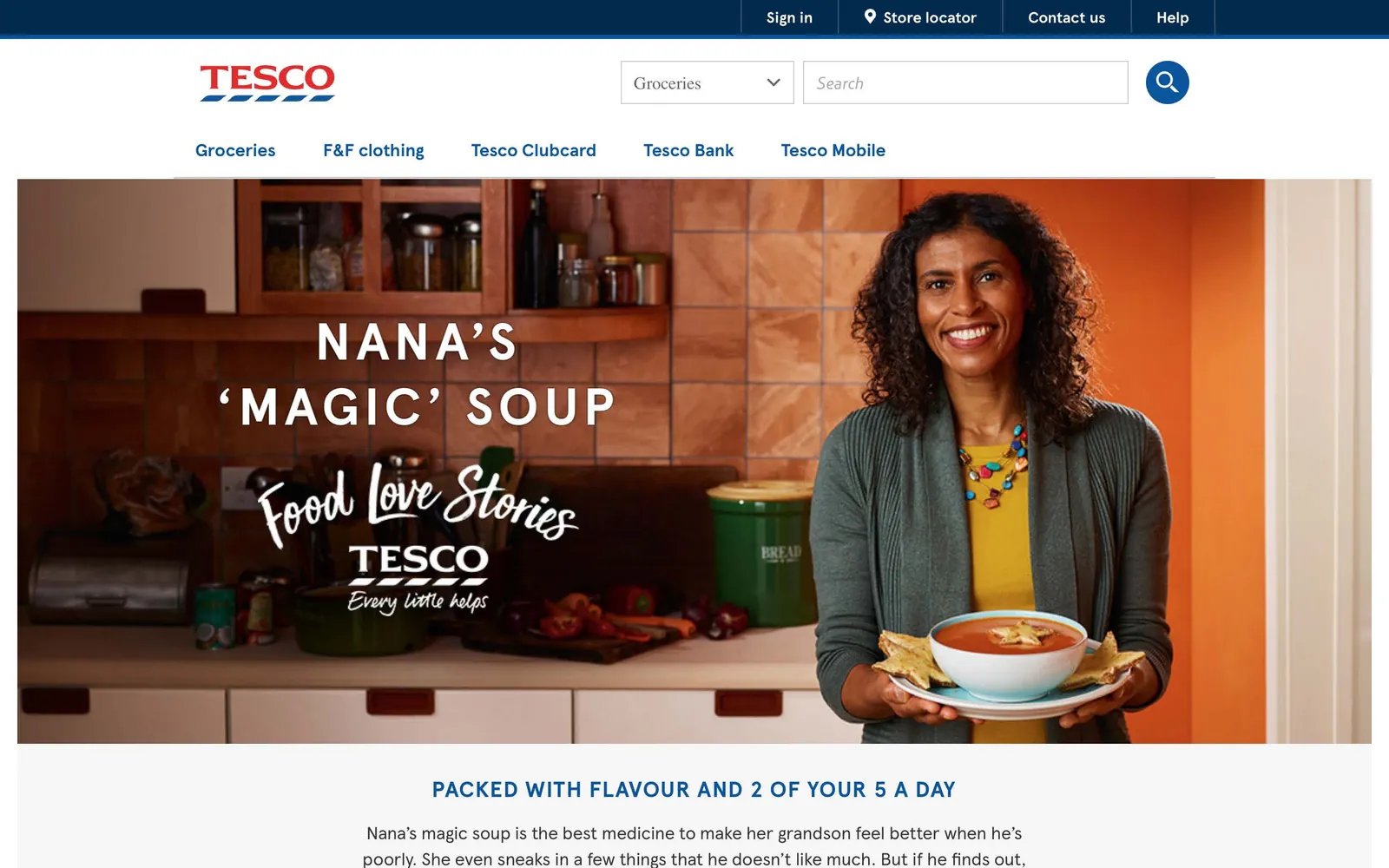 Food Love Stories: Ha hecho a Tesco ganar el GrandPrix de Cannes Lions en 2018.
