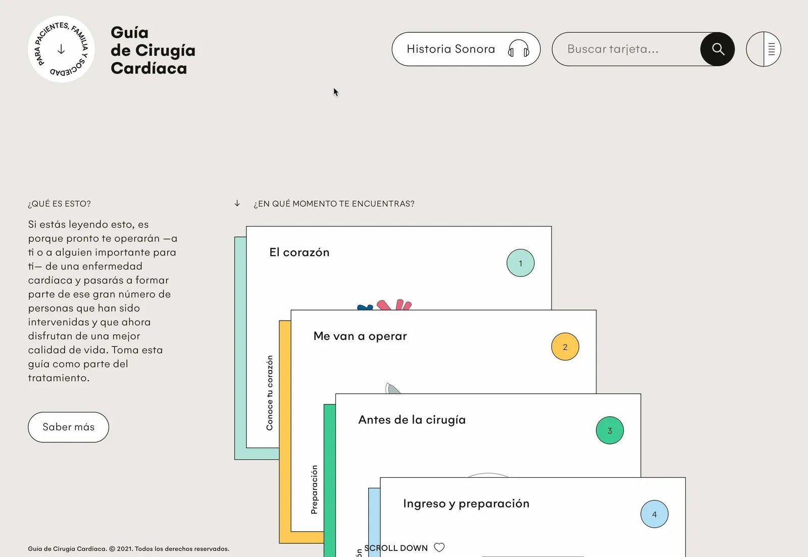 guiacirugiacardiaca.com: Diseñar contra las normas para reinventar la función de las interfaces.
