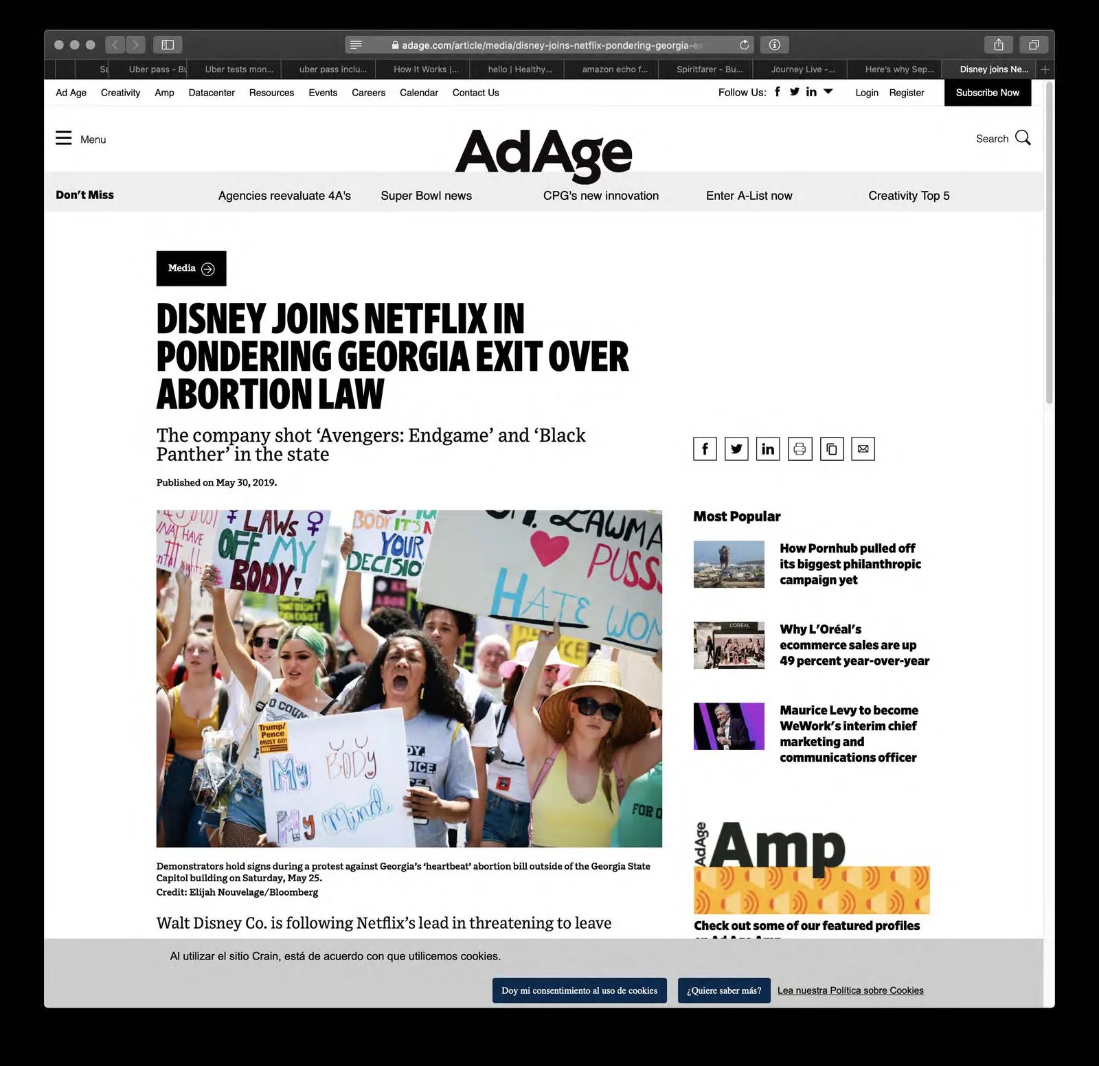 Disney and Netflix against the abortion law: They threaten to leave the state of Georgia over the abortion law.