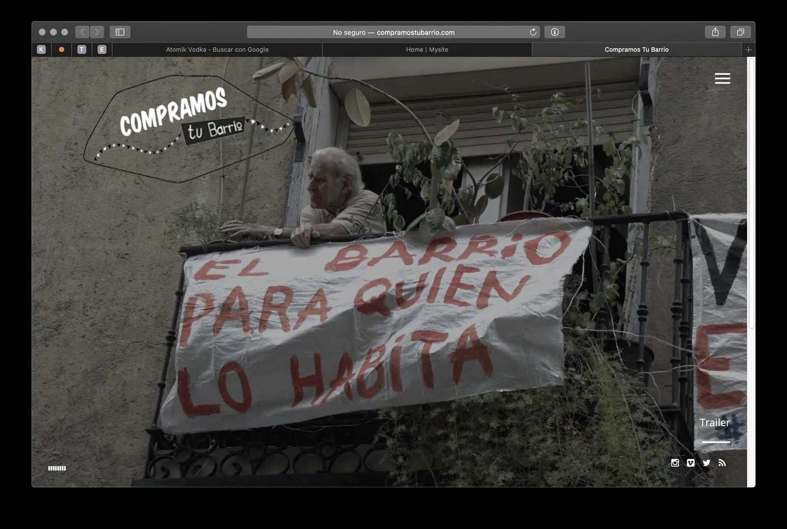 The neighbourhood for those who live in it: A documentary gathering the complaints of residents of the Madrid neighbourhood of Lavapiés.