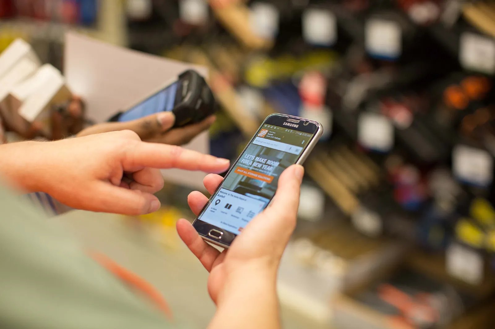 Home Depot: It uses your location to show you what you are looking for at that very moment
