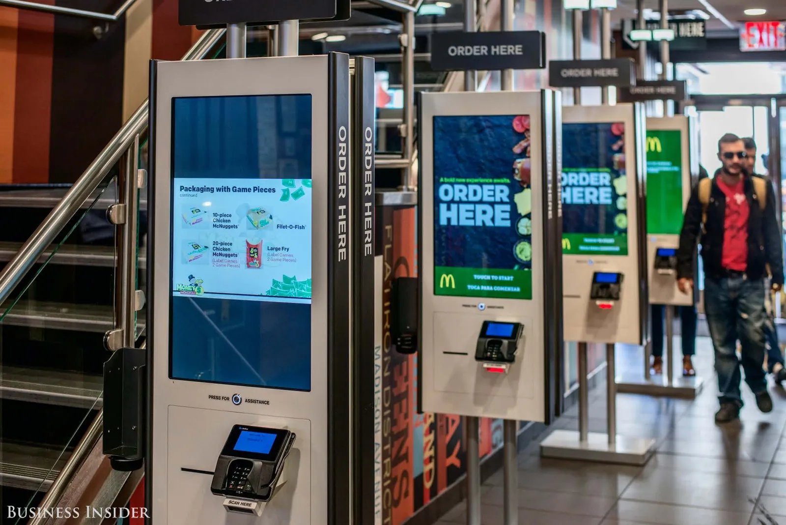 McDonald's: Ordering at McDonald's is self-service, and they have called it the “Experience of the Future”