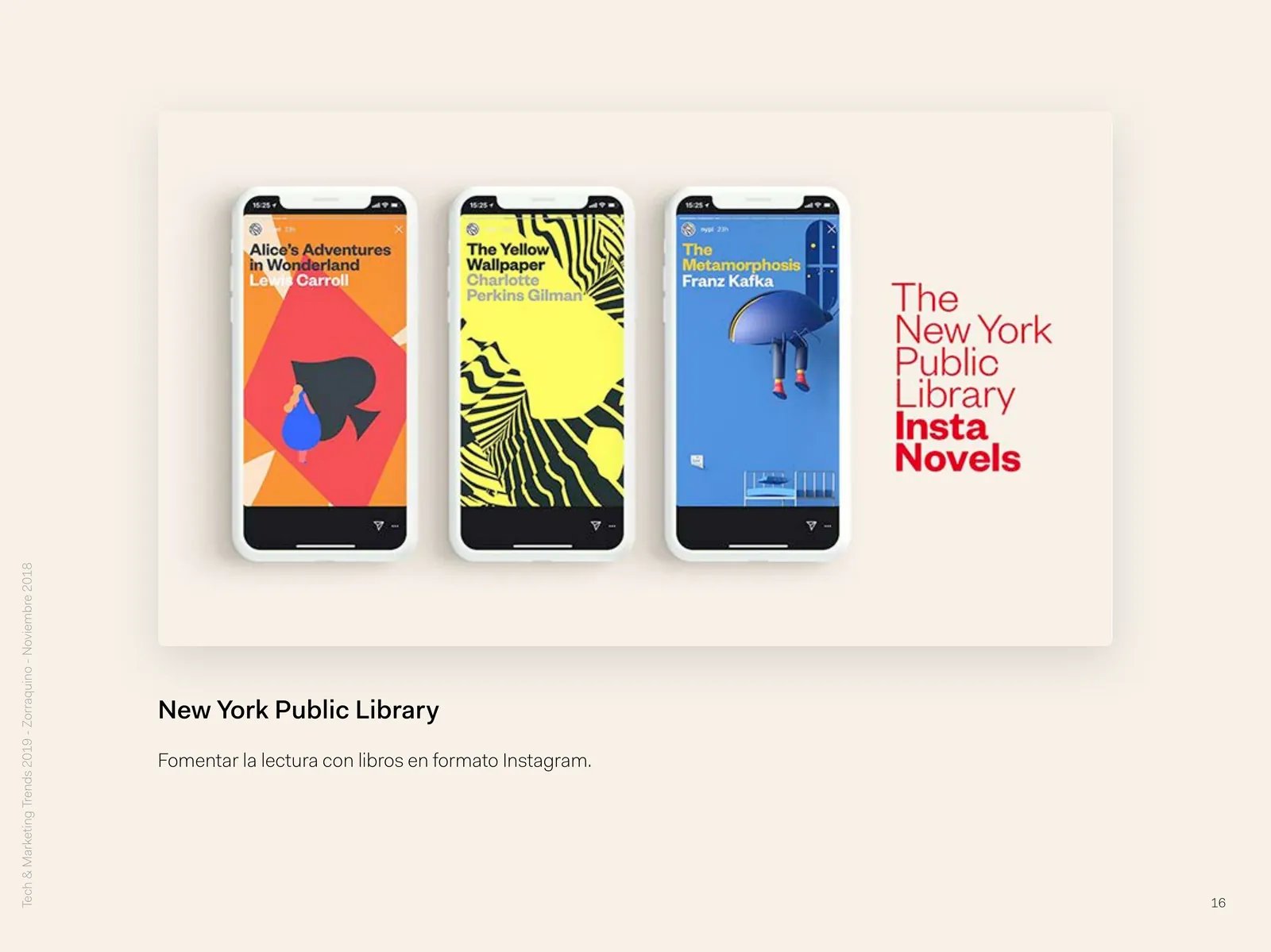 New York Public Library: Encouraging reading with books in Instagram format.