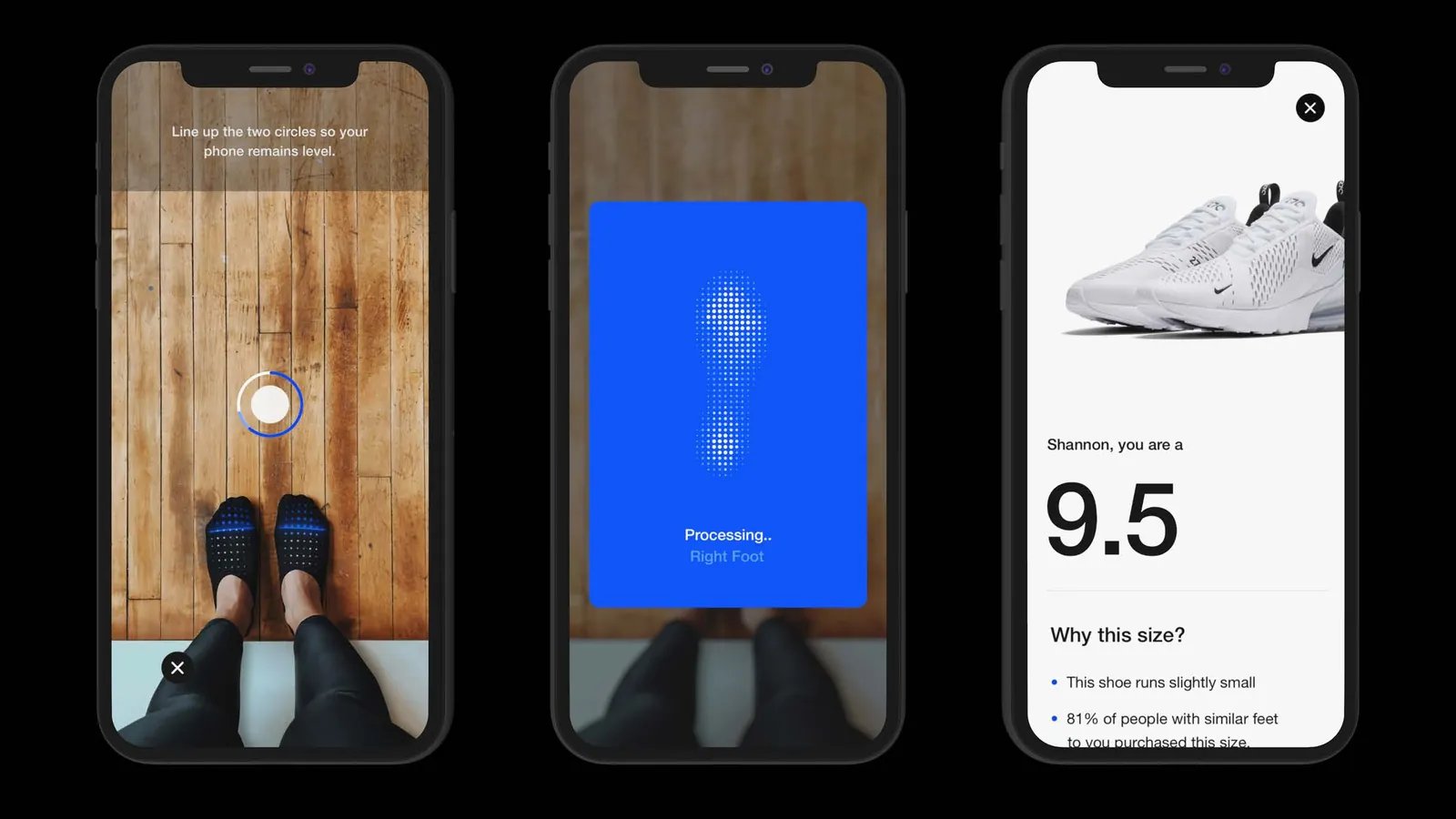 Your right shoe size: Augmented reality to measure your feet
