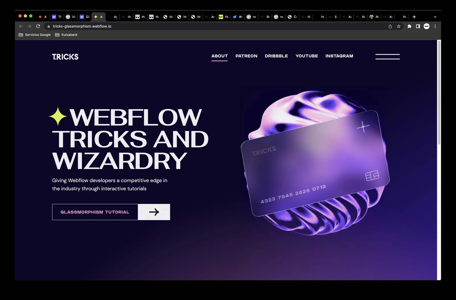 tricks-glassmorphism.webflow.io: Glassmorphism: profundidad y jerarquía en otra dimensión.