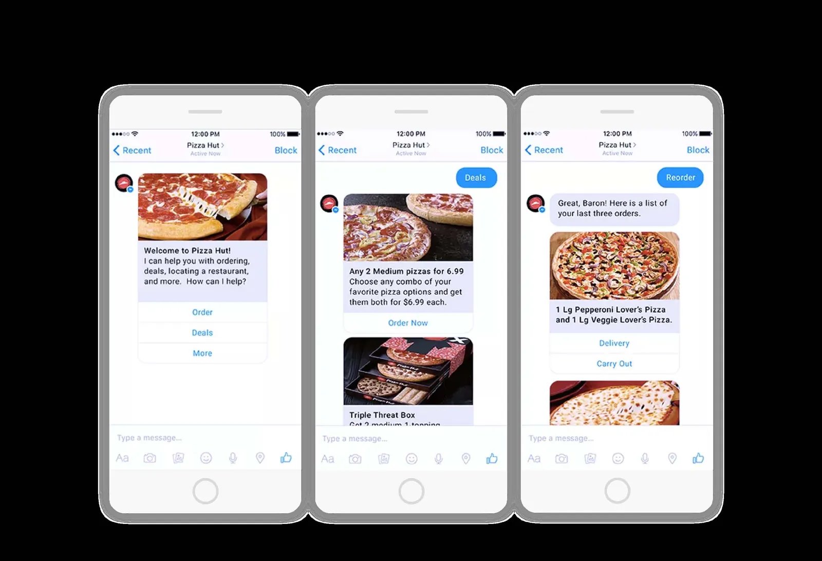 Domino’s: Just in time for Super Bowl Sunday, Domino’s bot now offers full-menu ordering
