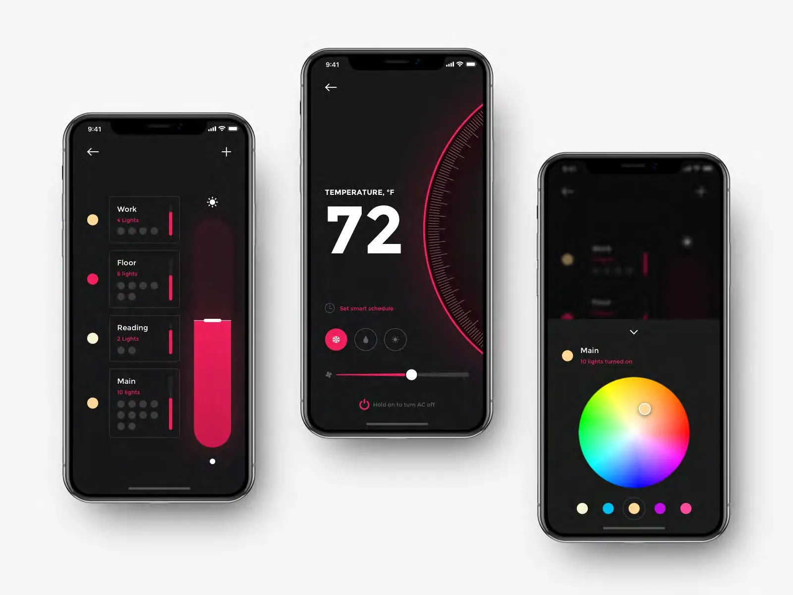 Apps that combine numbers and text: The contrast with the black background provides a better user experience.