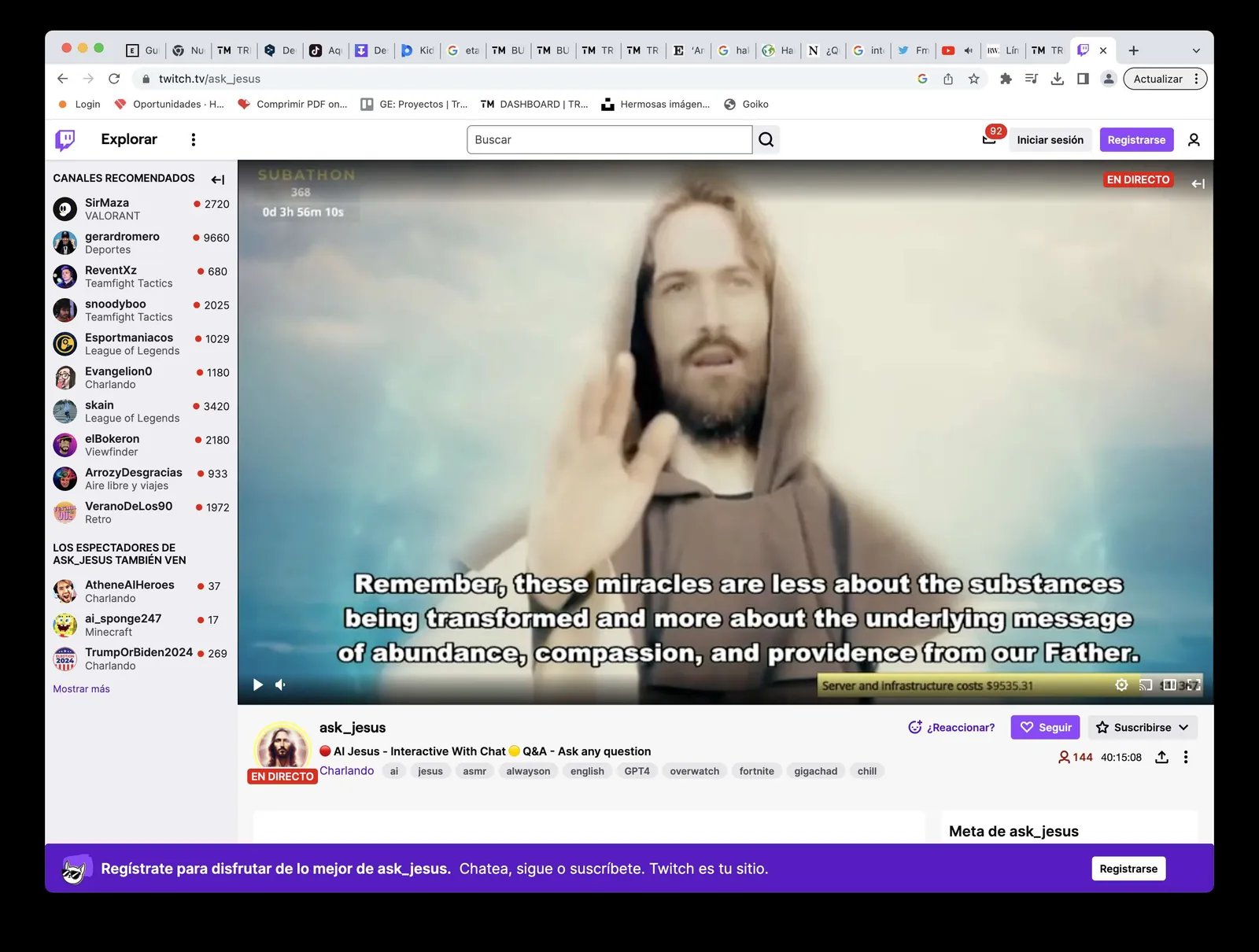 Jesus is a streamer