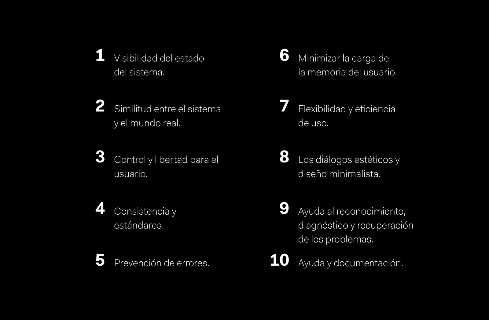 Heuristic evaluation: Jakob Nielsen's ten usability heuristics.