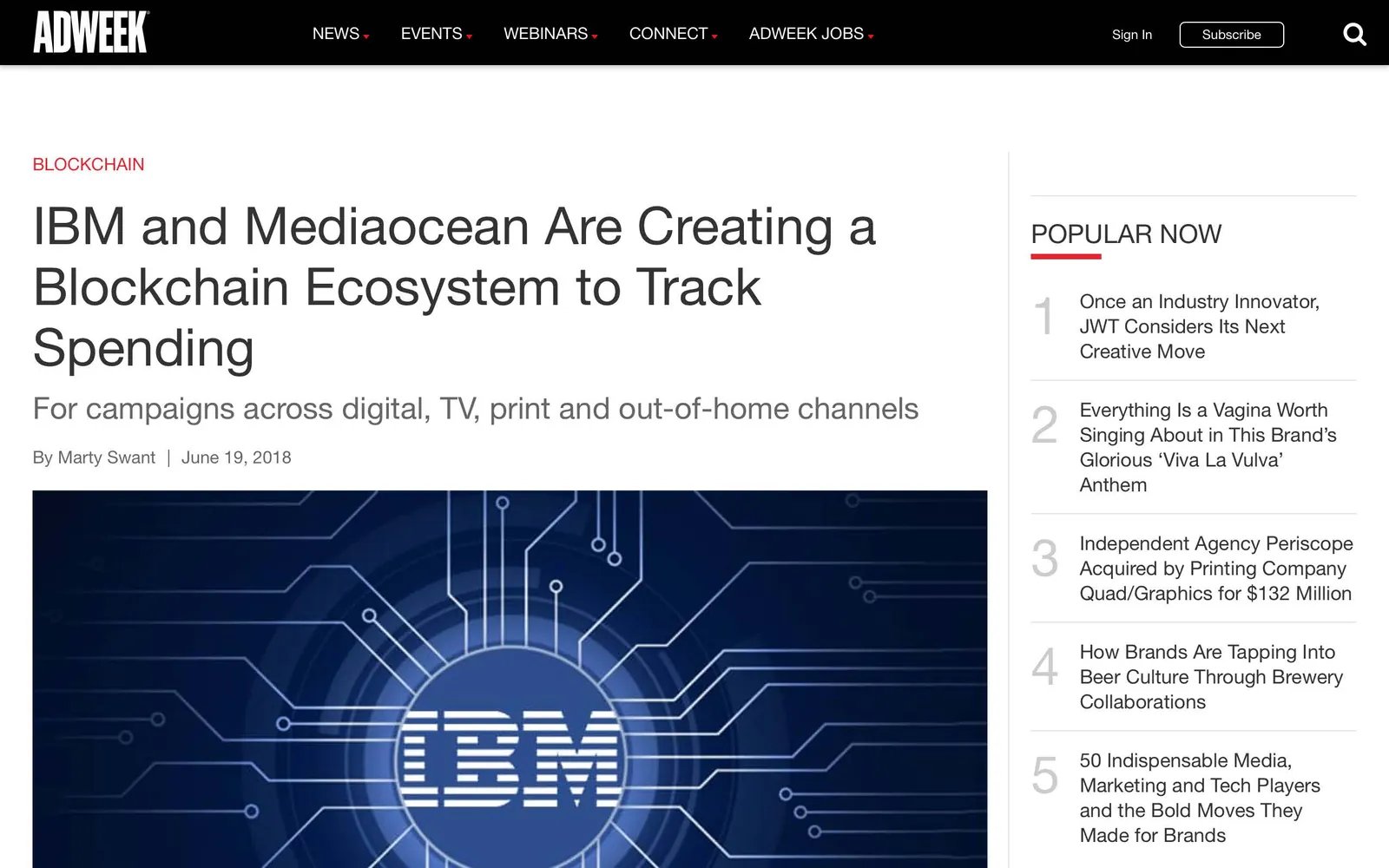 IBM y Mediocean: Una plataforma para "tracking and reporting ad spend across every programmatic channel”.