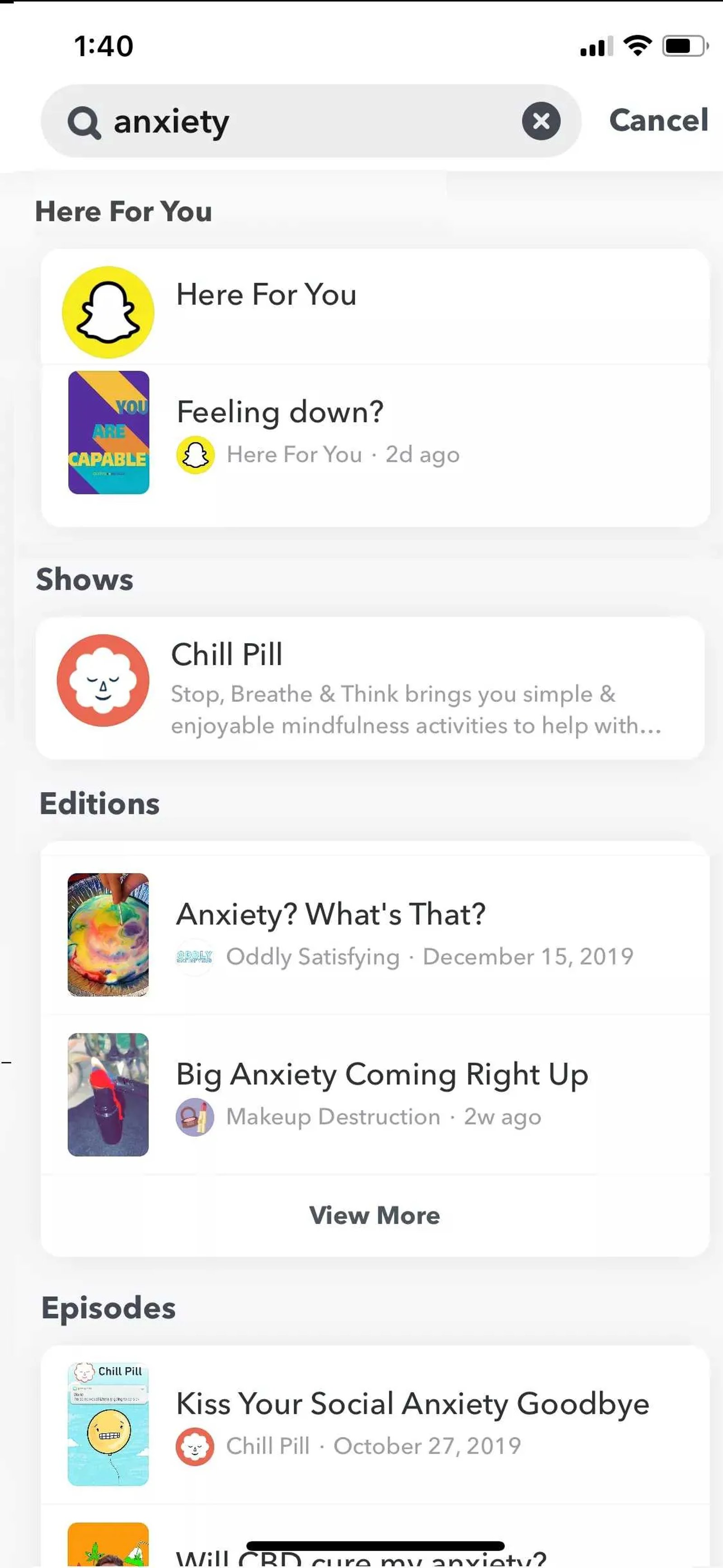 Mental health support: It brings forward its new “Here for you” feature