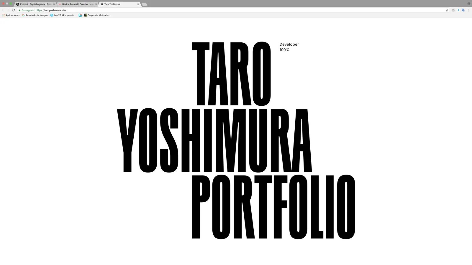 Custom cursors: taroyoshimura.dev