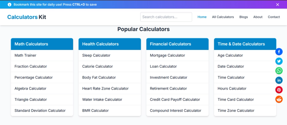image of CalculatorsKit image of CalculatorsKit