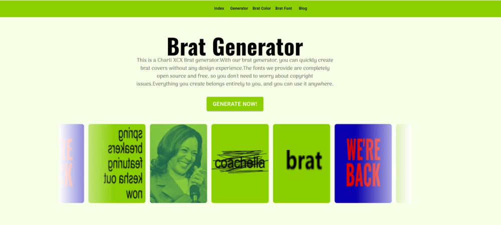 image of Fast Brat Generator