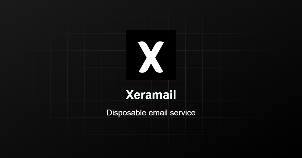 image of Xeramail Temp Mail image of Xeramail Temp Mail