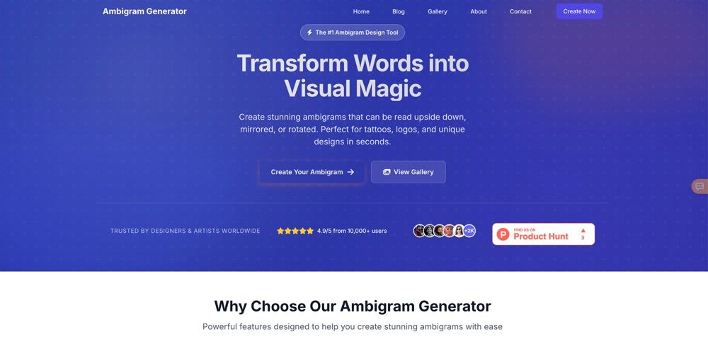 image of Ambigram Generator