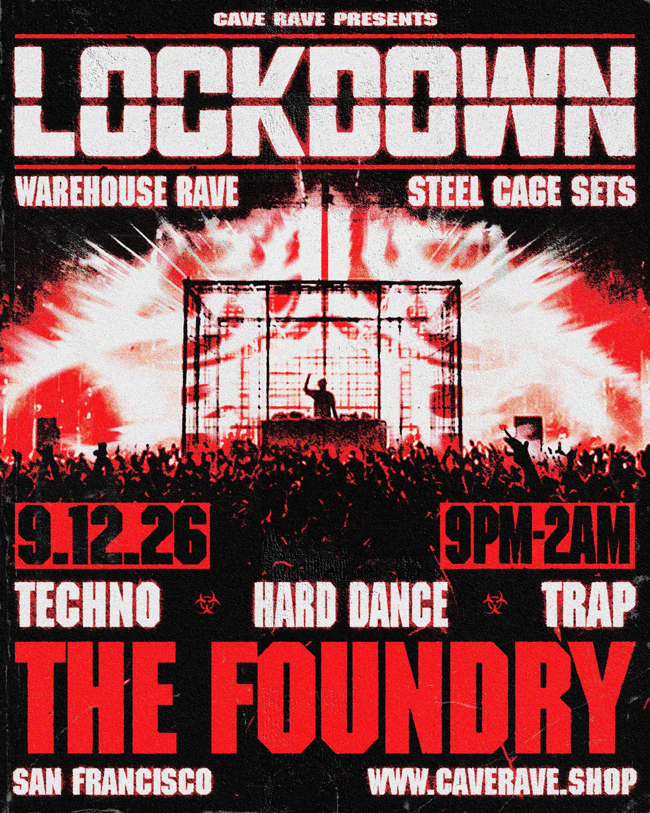 CAVE RAVE: LOCKDOWN flyer