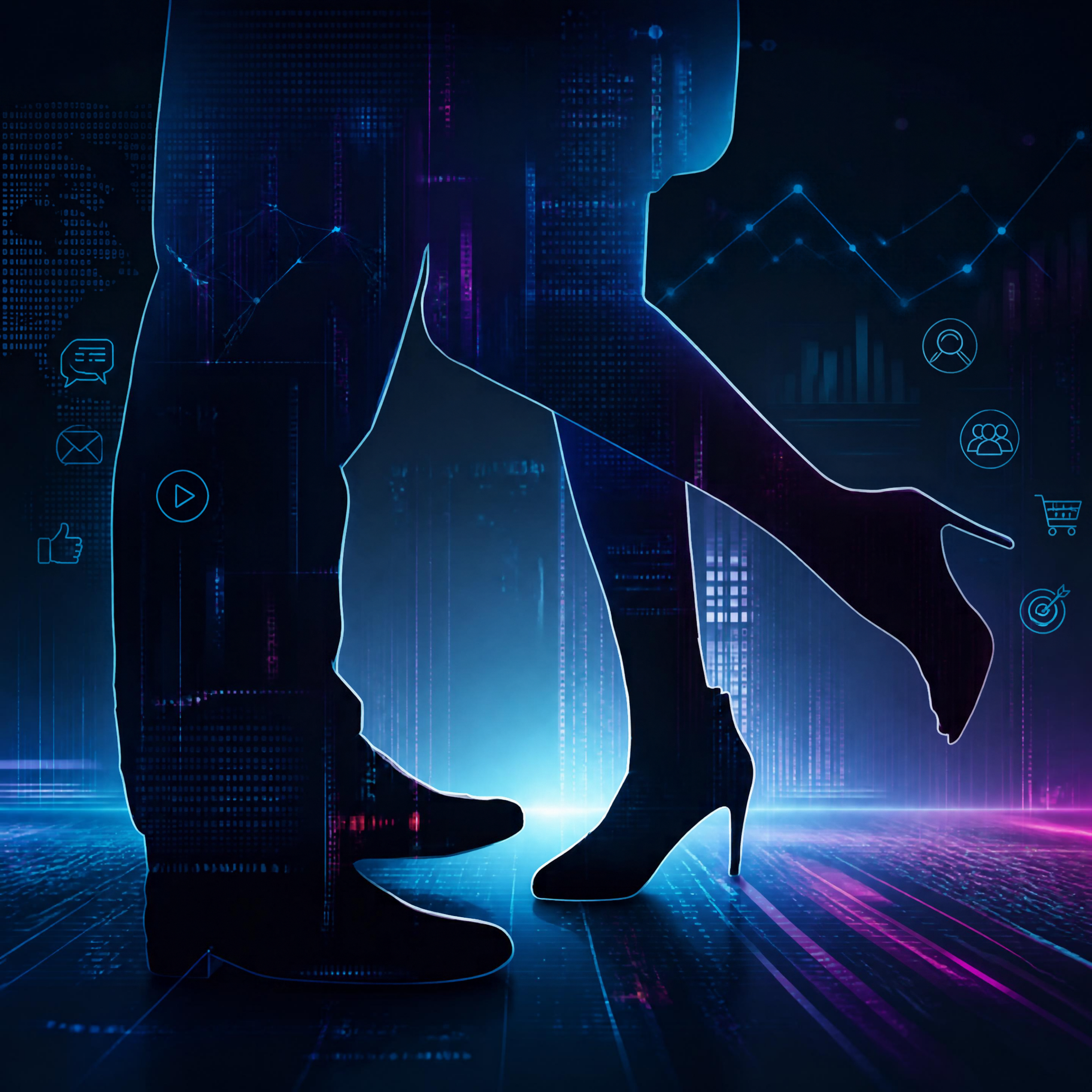 Digital dancing couple