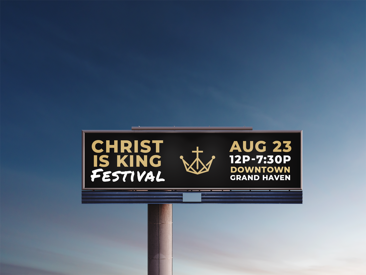 Christ Is King Festival billboard