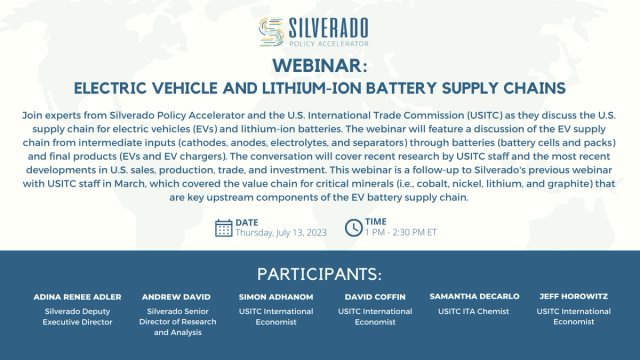 U.S. International Trade Commission experts speak on EVs and Lithium-ion Battery Supply Chains.