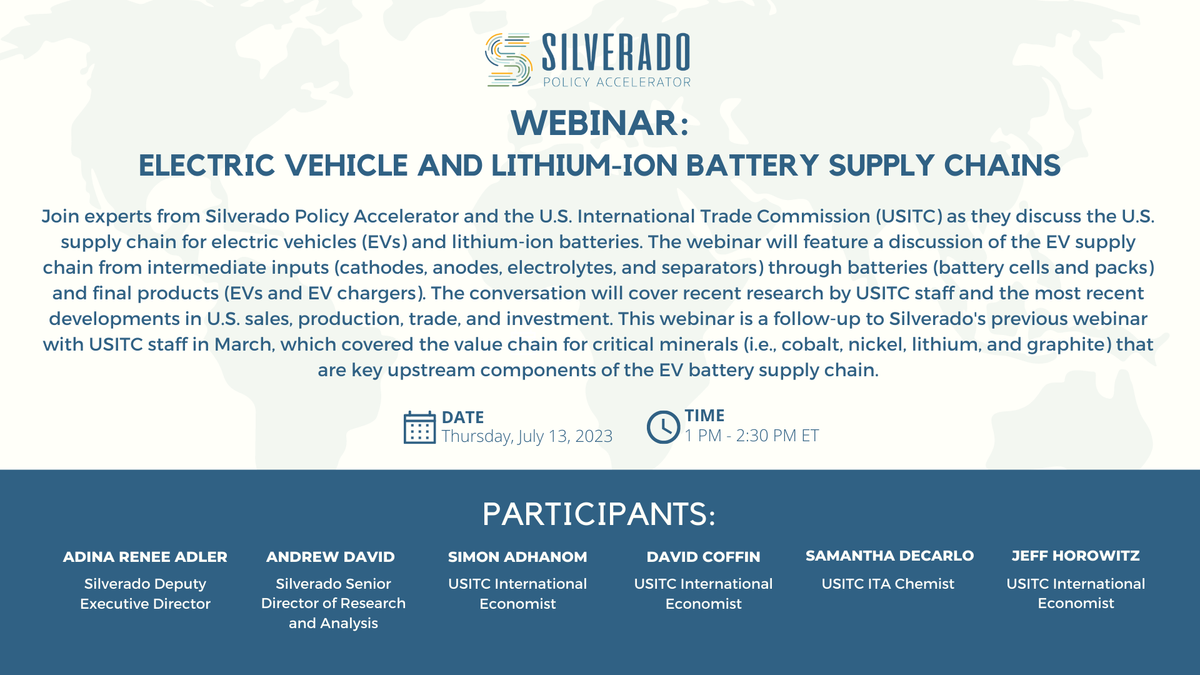 Webinar: Electric Vehicle and Lithium-Ion Battery Supply Chains