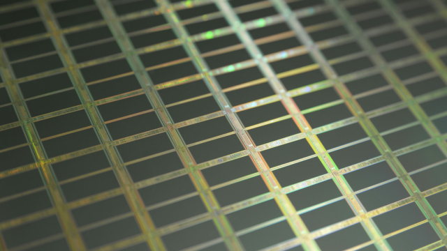 This is a macro of a silicon wafer. Each square is a chip with microscopic transistors and circuits
