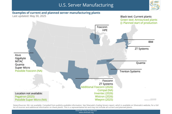 Infographic: U.S. Server Manufacturing Plants