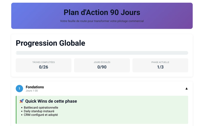 Pilotage commercial d'entreprise