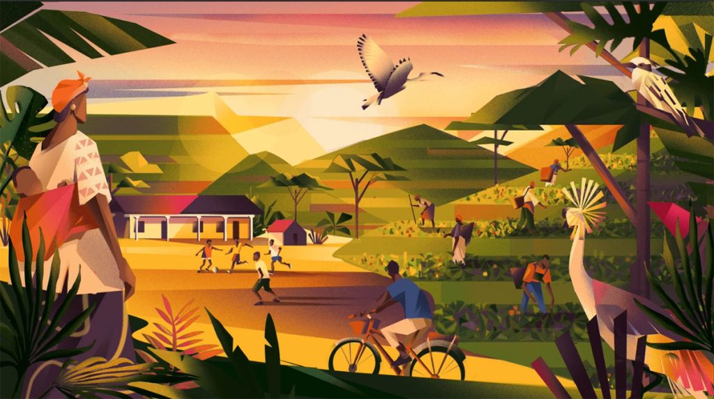 Illustration showcasing this artists portfolio