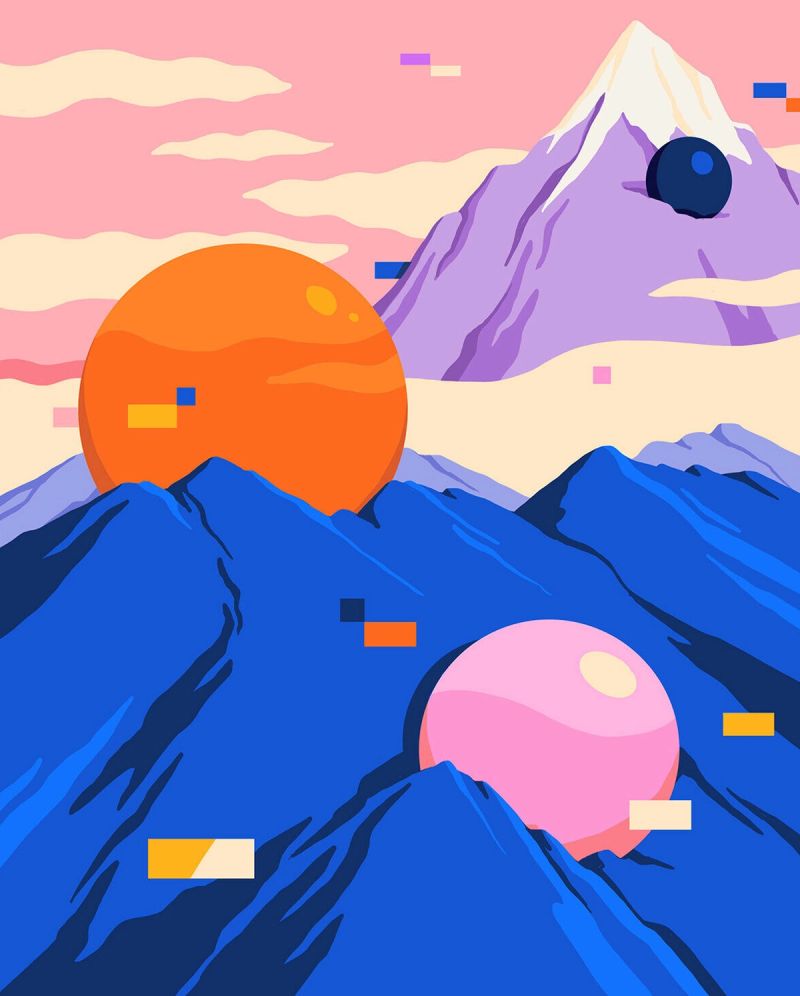 Illustration showcasing this artists portfolio