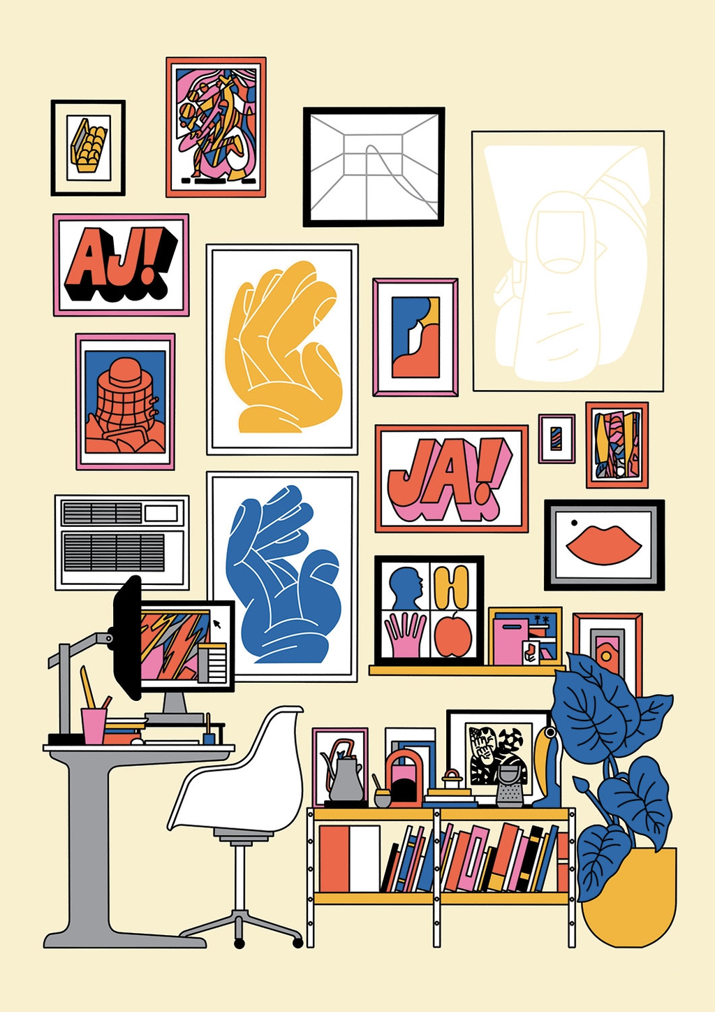 Illustration showcasing this artists portfolio