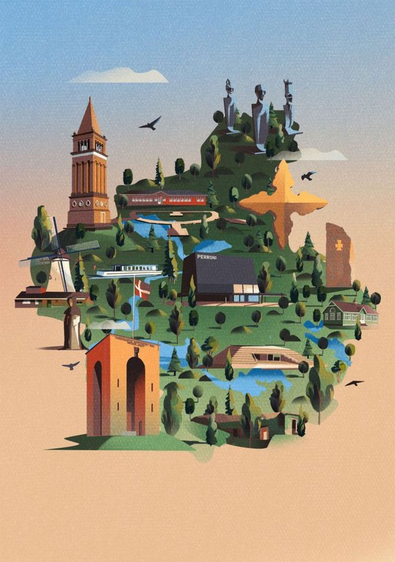 Illustration showcasing this artists portfolio