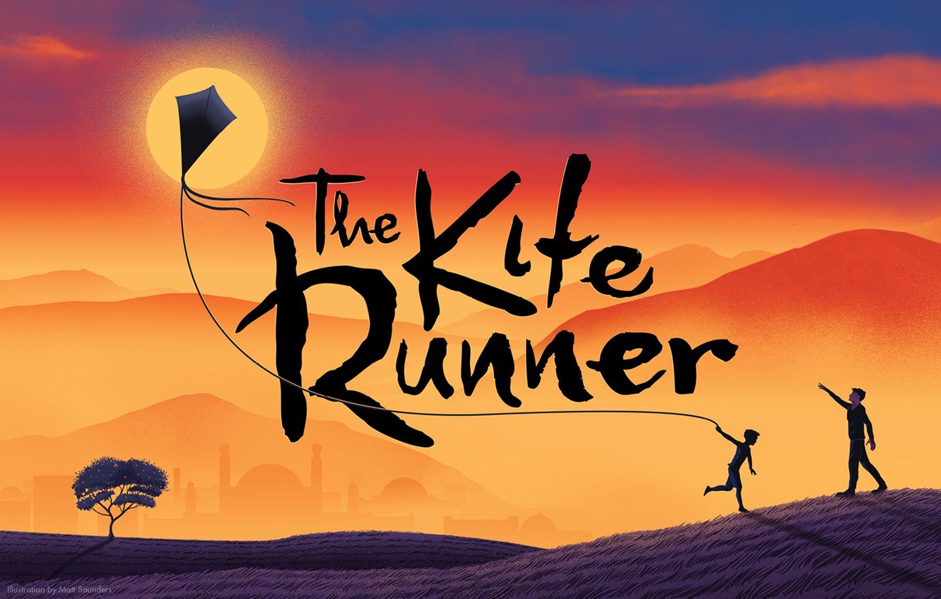 Matt Saunders' illustration for the 'Kite Runner' stage adaptation