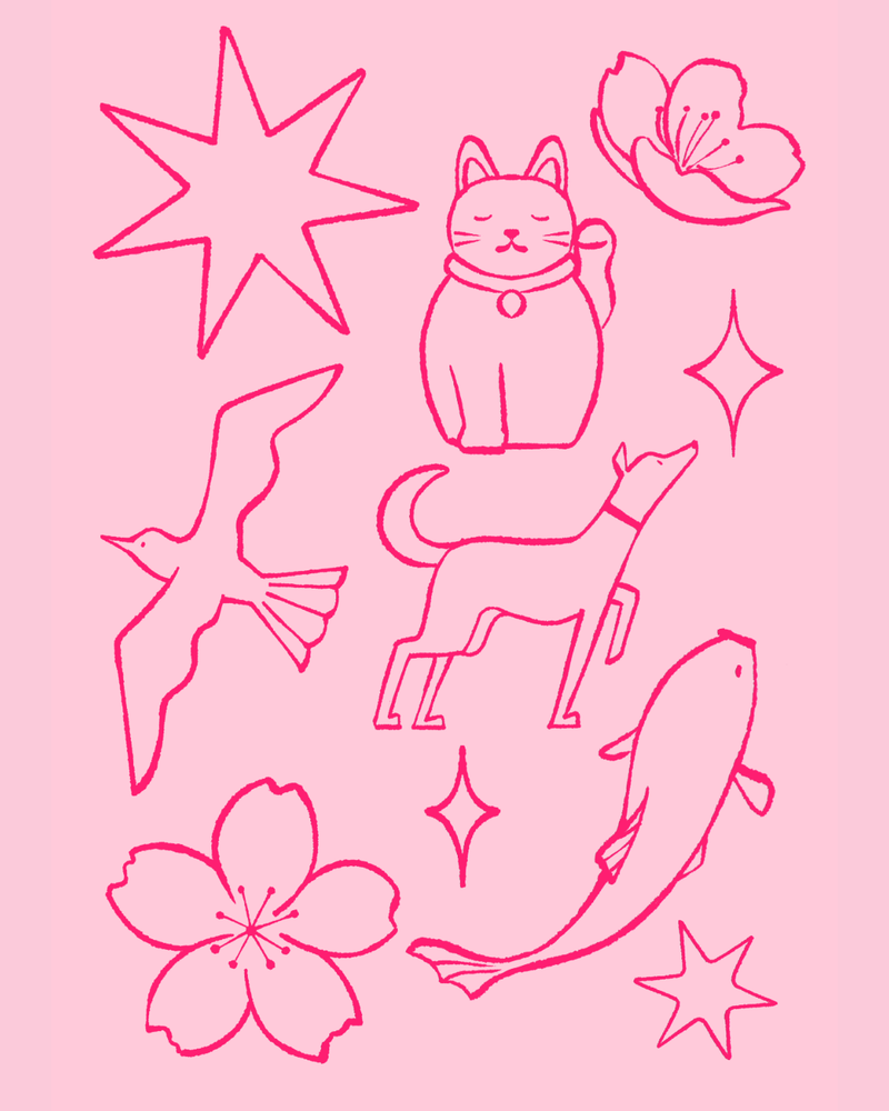 Illustration showcasing this artists portfolio
