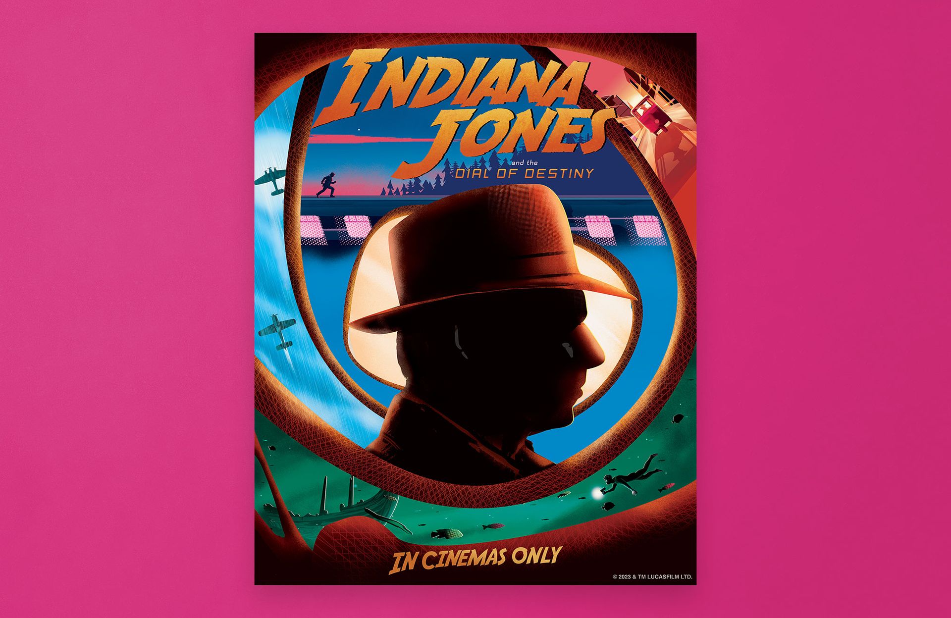 Indiana Jones - Dial of Destiny poster by Matt Saunders for Disney Studios UK