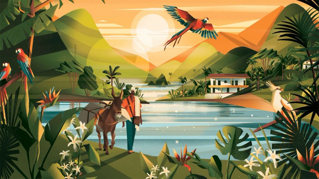 Illustration showcasing this artists portfolio