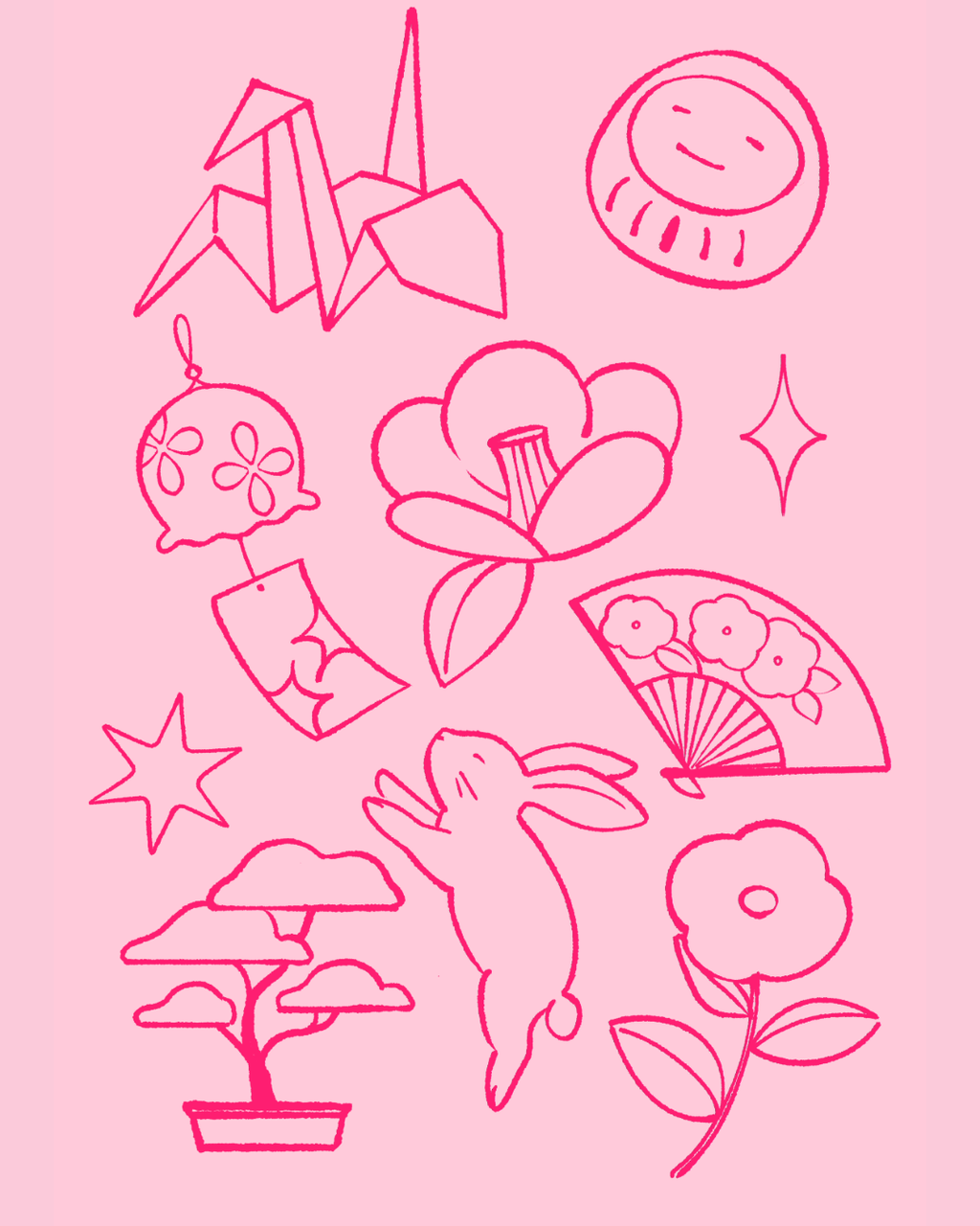 Illustration showcasing this artists portfolio